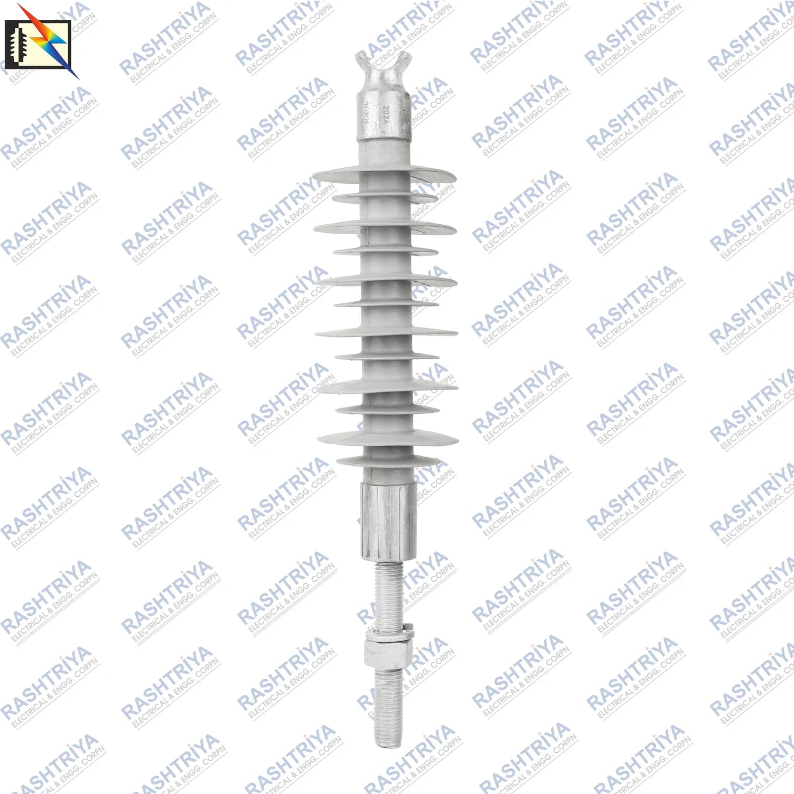 Polymer pin insulator for overhead distribution conductor support